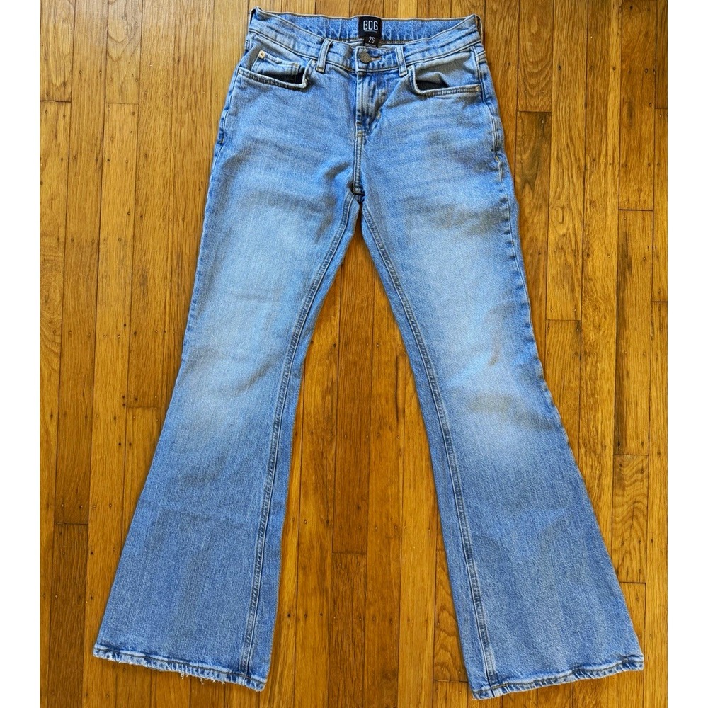 BDG Urban Outfitters Flare Jeans Light Wash 70s Y2K Boho Bell Bottom Size 26